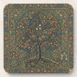 William Morris Lebensbaum Vintage Prä-Rafaelit Getränkeuntersetzer