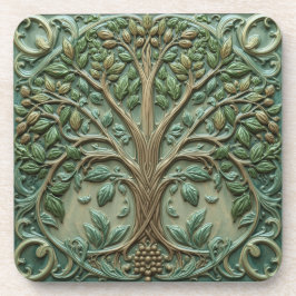William Morris Lebensbaum Vintage Prä-Rafaelit Getränkeuntersetzer