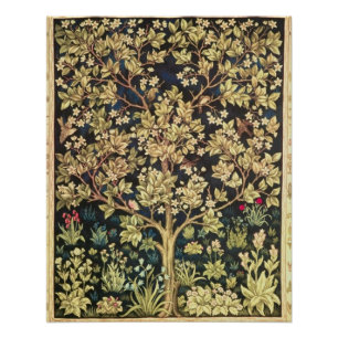 William Morris Lebensbaum Vintage Prä-Rafaelit Poster