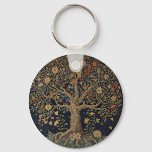 William Morris Lebensbaum Vintage Prä-Rafaelit Schlüsselanhänger