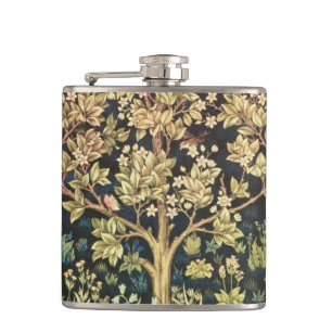 William Morris Lebensbaum Vintage Prä-Rafaelitisch Flachmann