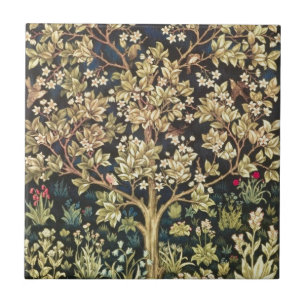William Morris Lebensbaum Vintage Prä-Rafaelitisch Fliese