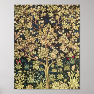 William Morris Lebensbaum Vintage Prä-Rafaelitisch Poster