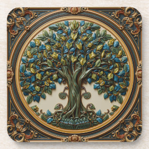 William Morris Lebensbaum Vintage Prä-Raphaelite Getränkeuntersetzer