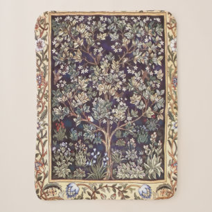 William Morris Lebensbaum Vintage Prä-Raphaelite Sherpadecke
