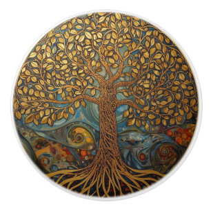 William Morris Lebensbaum Vintage Präraffaelit Keramikknauf