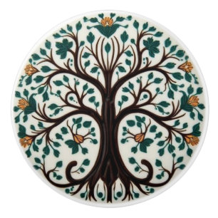 William Morris Lebensbaum Vintage Präraffaelit Keramikknauf