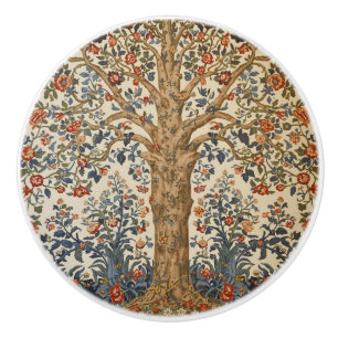 William Morris Lebensbaum Vintage Präraffaelit Keramikknauf
