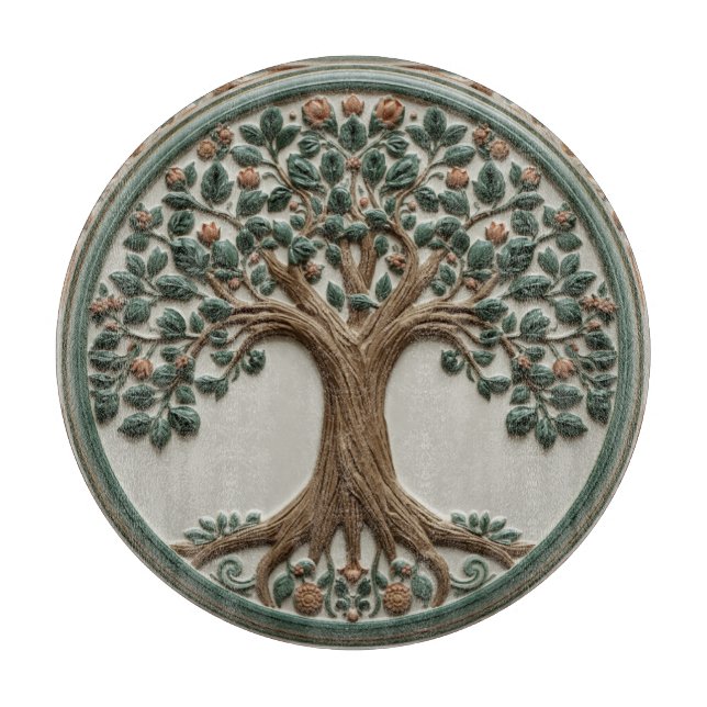 William Morris Lebensbaum Vintage Präraffaelit Schneidebrett (Vorderseite)