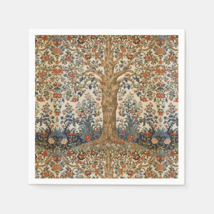 William Morris Lebensbaum Vintage Präraffaelit Serviette