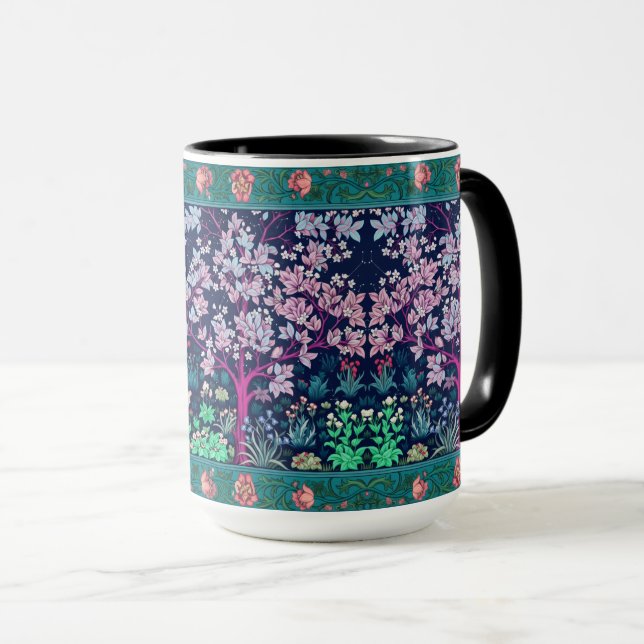 William Morris Lebensbaum Vintage Präraphaelit Tasse (VorderseiteRechts)