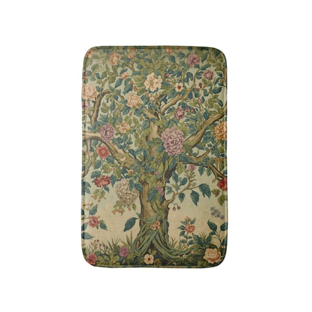 William Morris Lebensbaum Vintage Pre-Raphaelite Badematte (Vorderseite Vertikal)