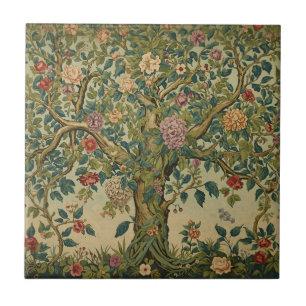 William Morris Lebensbaum Vintage Pre-Raphaelite Fliese