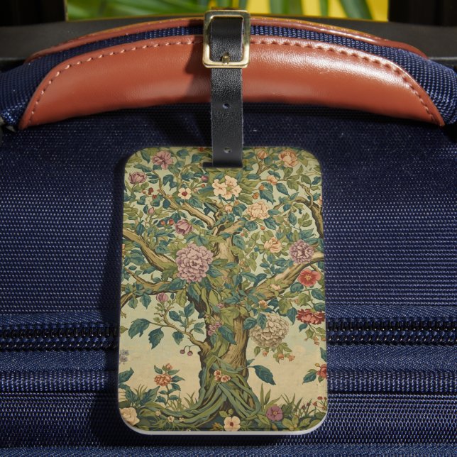 William Morris Lebensbaum Vintage Pre-Raphaelite Gepäckanhänger (Vorderseite Insitu 2)