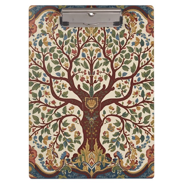 William Morris Lebensbaum Vintage Pre-Raphaelite Klemmbrett (Vorderseite)