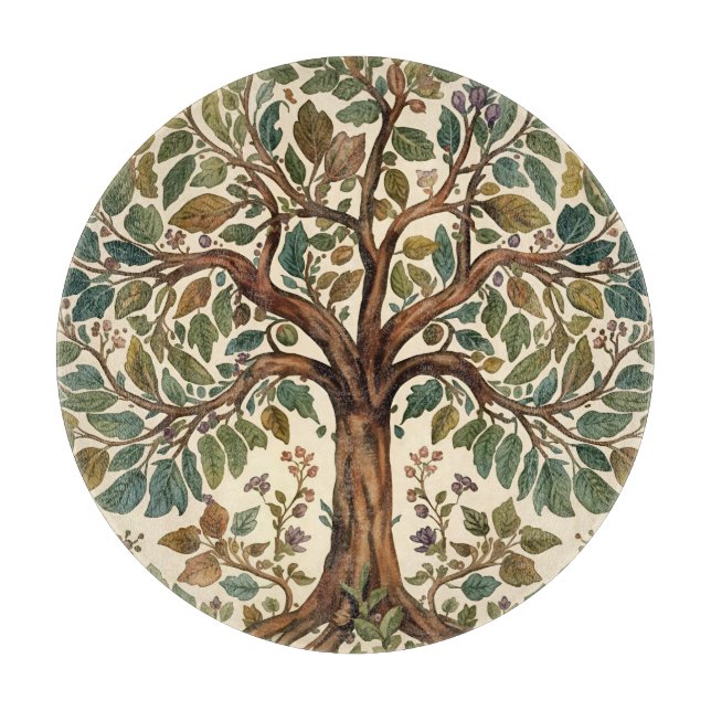 William Morris Lebensbaum Vintage Pre-Raphaelite Schneidebrett (Vorderseite)