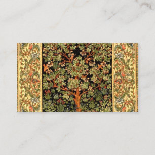 William Morris - Lebensbaummuster Visitenkarte