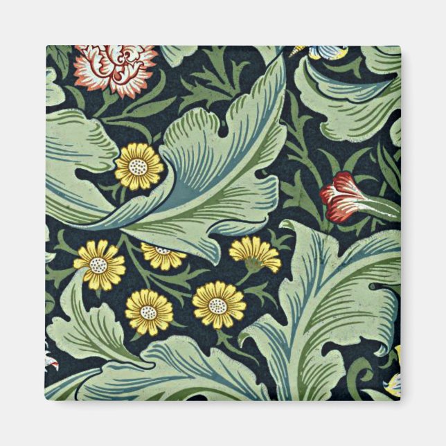 William Morris - Leicester, Blumenmuster Magnet (Vorne)