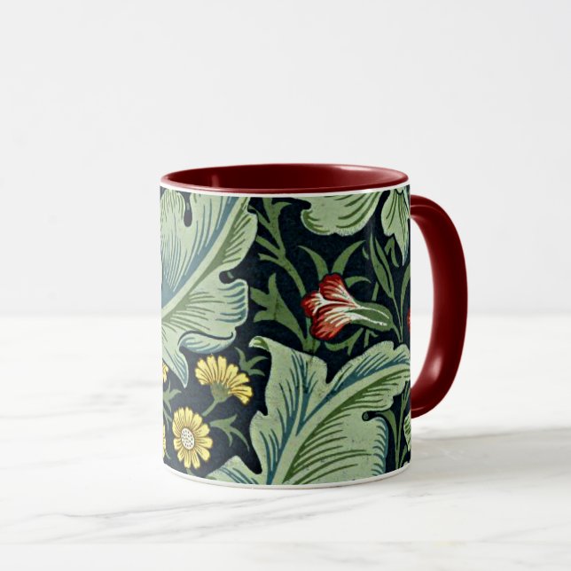 William Morris - Leicester, Blumenmuster Tasse (VorderseiteRechts)