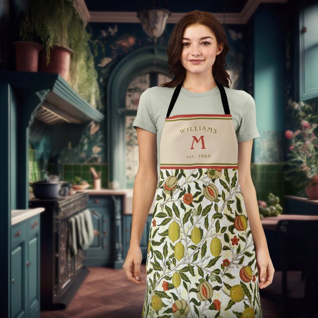 William Morris Lemons Frucht Nouveau Pomegranat Schürze (Von Creator hochgeladen)