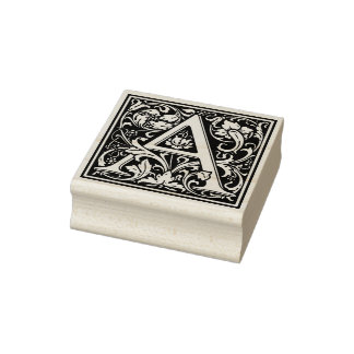 William Morris Letter A Monogram Gummistempel