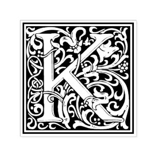 William Morris Letter K Viktorianisch Floral Brief Permastempel
