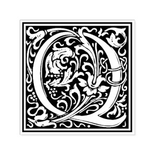 William Morris Letter Q Viktorianisch florale Brie Permastempel