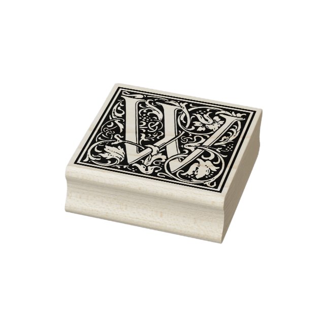 William Morris Letter W Gummistempel (Stempel)