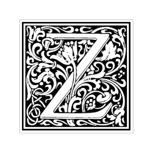 William Morris Letter Z Viktorianische florale Bri Permastempel