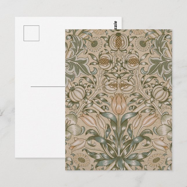 William Morris Lily and Pomegranate Blume Pattern Postkarte (Vorne/Hinten)