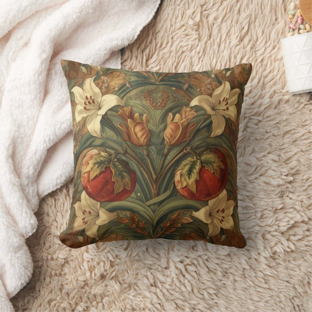 William Morris Lily and Pomegranate Floral pattern Kissen (Decke)