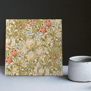 William Morris Lily Art Nouveau Blumenmuster Fliese
