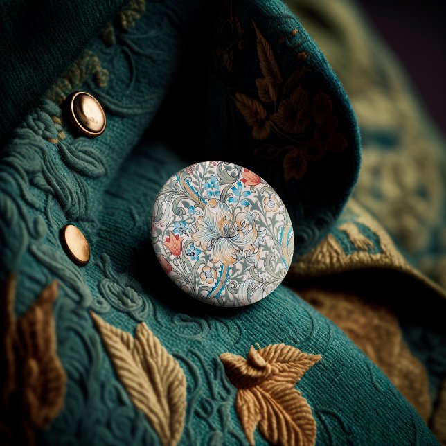 William Morris Lily Art Nouveau Button (Von Creator hochgeladen)