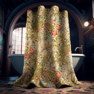 William Morris Lily Art Nouveau Floral Duschvorhang