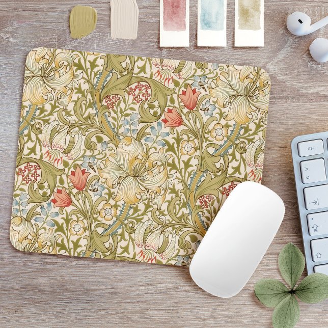 William Morris Lily Art Nouveau Floral Mousepad (Von Creator hochgeladen)