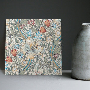 William Morris Lily Art Nouveau Floral Pattern Cer Fliese