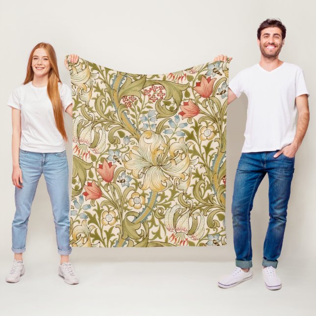 William Morris Lily Art Nouveau Floral Pattern Fleecedecke (Beispiel)