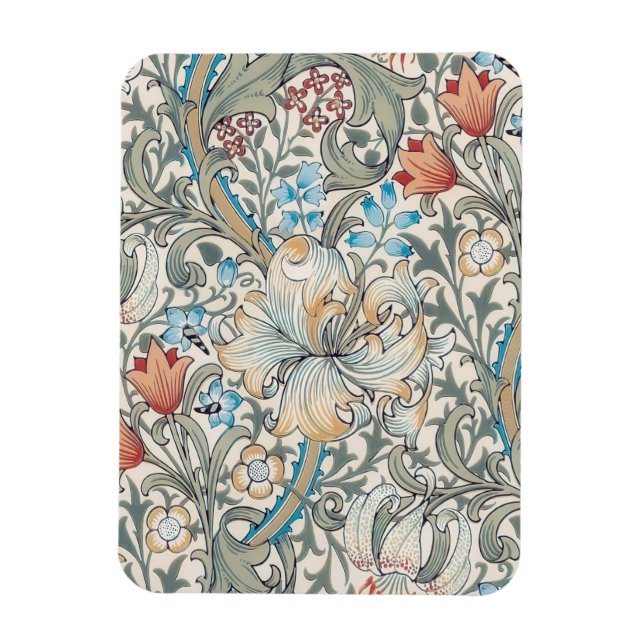 William Morris Lily Art Nouveau Floral Pattern Mag Magnet (Vertikal)