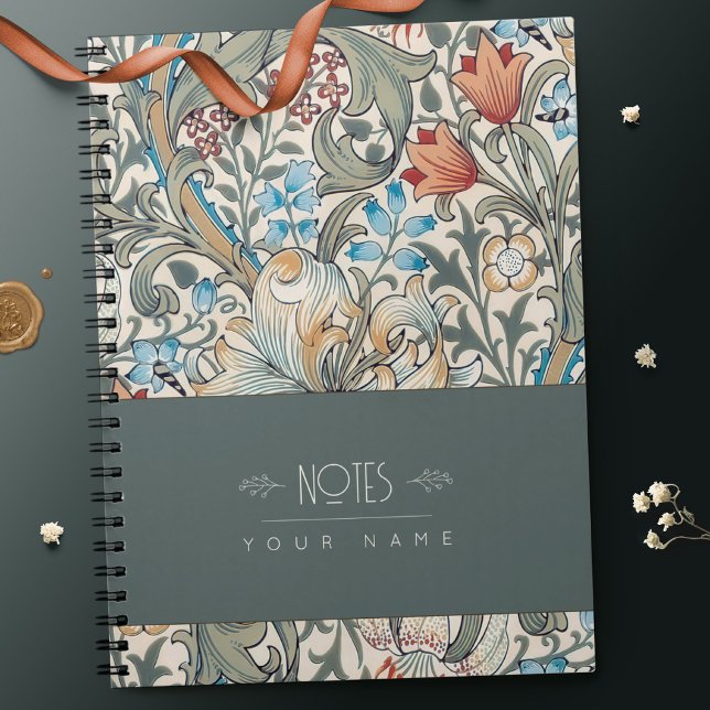 William Morris Lily Art Nouveau Floral Pattern Nic Notizblock (Von Creator hochgeladen)