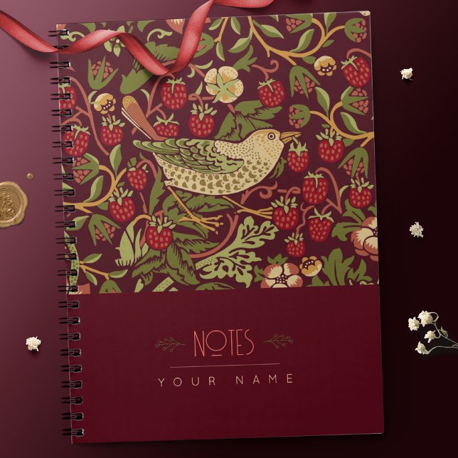 William Morris Lily Art Nouveau Floral Pattern Nic Notizblock (Von Creator hochgeladen)