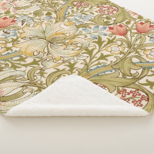 William Morris Lily Art Nouveau Floral Sherpadecke