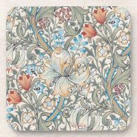 William Morris Lily Art Nouveau Getränke Coaster