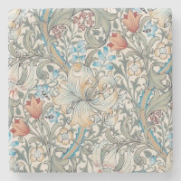 William Morris Lily Art Nouveau Stone Untersetzer