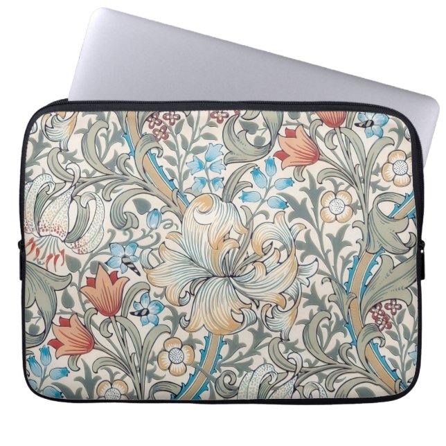 William Morris Lily Laptop Sleeve (Vorderseite)