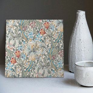 William Morris Lily Seamless Floral Pattern Fliese
