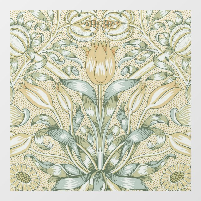William Morris Lily und Pomegranate Blume Classic Fensteraufkleber (Blatt)