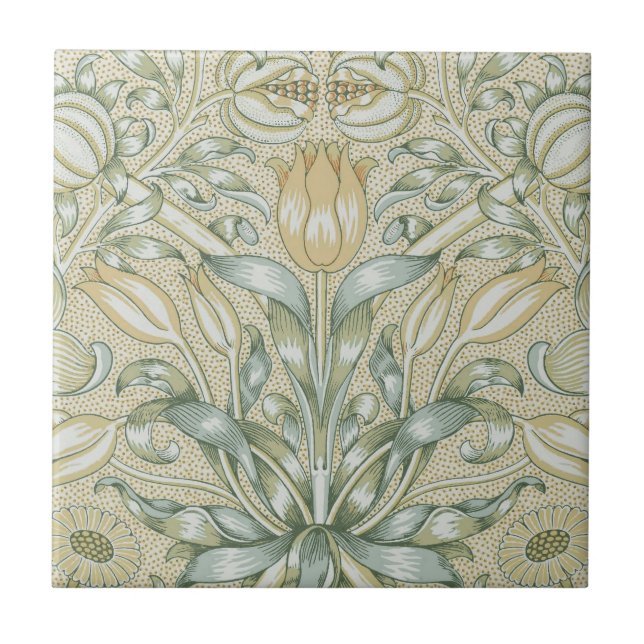 William Morris Lily und Pomegranate Blume Classic Fliese (Vorderseite)
