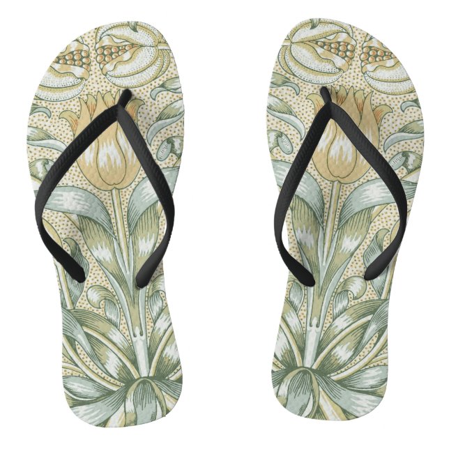 William Morris Lily und Pomegranate Blume Classic Flip Flops (Fußbett)