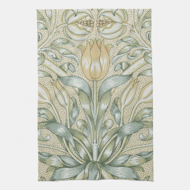 William Morris Lily und Pomegranate Blume Classic Geschirrtuch (Vertikal)