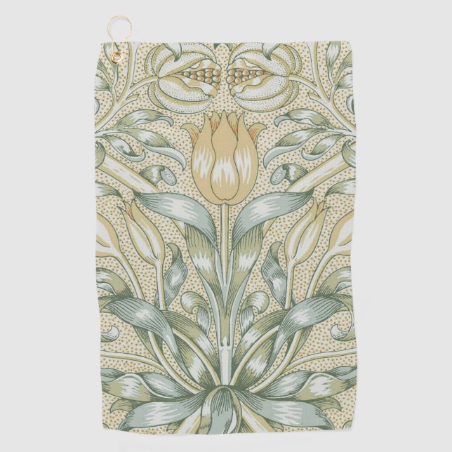 William Morris Lily und Pomegranate Blume Classic Golfhandtuch (Vorderseite)